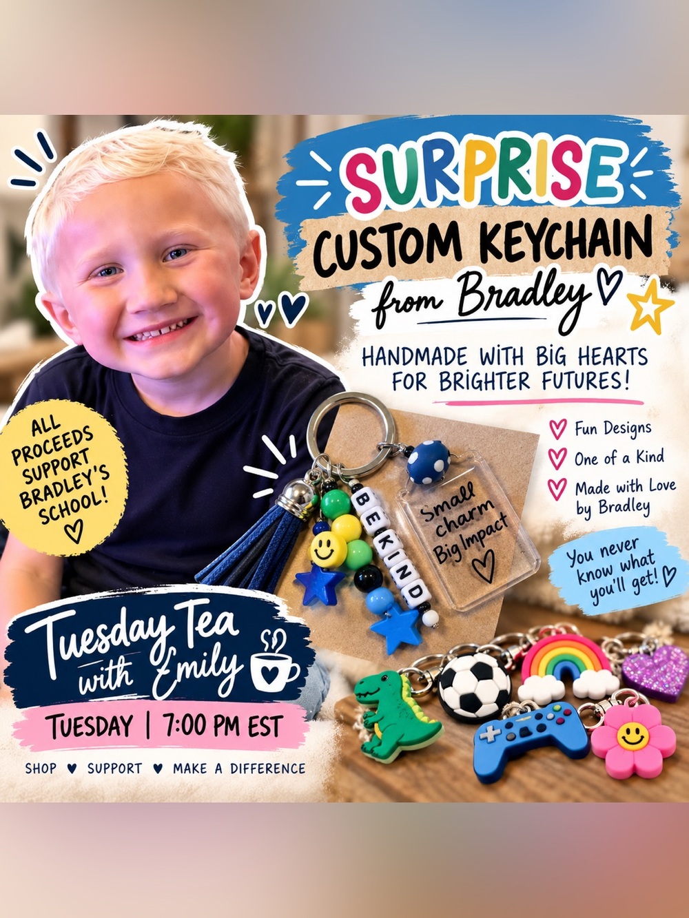 Surprise custom keychain from Bradley!